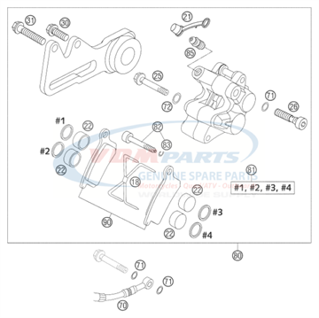 Repair kit Brake Piston KTM , Husqvarna , 47013083100